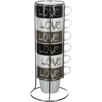 Secret De Gourmet Love Servierständer und 6 Tassen 26 cl