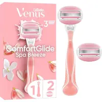 Gillette Venus ComfortGlide Spa Breeze Damenrasierer, 2 Ersatzklingen, rutschfester, ergonomischer Griff