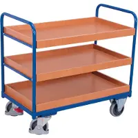 Cordes Etagenwagen mit 3 Tabletts 250 kg Traglast Typ XL + EasySTOP