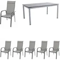 Royal Garden Alutapo/Widoo Gartenmöbel-Set Silver 7tlg.