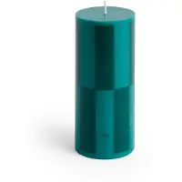 HAY Kerze Column Candle Small Turquoise Green Check