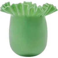 House Doctor HDFlee Vase, grün, Höhe 20 cm, Glas - , HDFlee, Grün, Glas