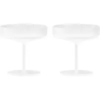 Ferm Living Sektgläser Ripple Saucers Frosted 150 ml (2er-Set)