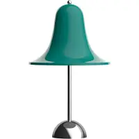 Verpan Pantop Akku-Tischleuchte dunkles türkis- , Pantop, dimmbar, für Wohnzimmer, Kunststoff, Design