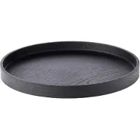 Applicata - Luna tray Serviertablett, ∅ 28 cm, Eiche gebeizt