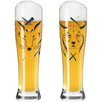 Ritzenhoff RITZENHOFF Weizenbierglas 2er Set Brauchzeit Motiv Fuchs Luchs