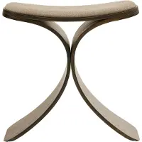 Gejst Luno Hocker, holz dunkel, Textil, Höhe 45 cm, Eiche - , Beige, für Esszimmer, Holz