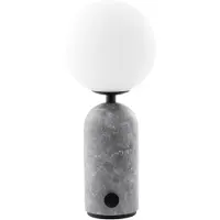 Globen Lighting Torrano PORTABLE Tischlampe, Marmor grau - , Torrano, dimmbar, Grau, für Wohnzimmer, Stein, Design