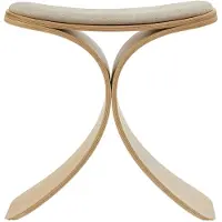Gejst Luno Hocker, holz hell, Textil, Höhe 45 cm, Eiche - , Beige, für Esszimmer, Holz