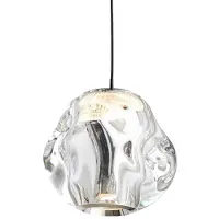 Loom Design Ice Ball 1 Pendelleuchte Transparent - , Ice Ball, dimmbar, Metallisch, für Wohnzimmer, Metall, Modern