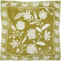 House Doctor HDRica Kissenbezug, senfgelb/weiß, 50 x 50 cm - , HDRica, Gelb, Stoff / Textil