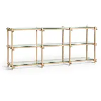 HAY - Woody Low Sideboard, Eiche geseift / glas klar