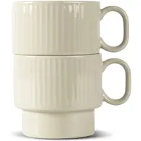 Sagaform 2er-Set: Teetassen ''Coffee & More'' in Creme - 500 ml - onesize