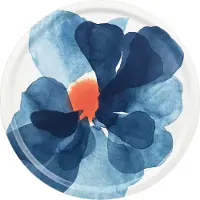 Marimekko - Valssi Tablett, Ø 46 cm, weiß / blau / orange