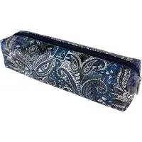 EV-CORP Piórnik szkolny młodzieżowy prostokąt kostka Ornament Blue