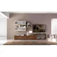 Xl Moebel Gmbh TV-Ständer Wandregal Moderne Wohnwand Wohnzimmer Set Modern 4tlg Holz