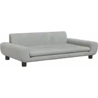 Syfax Hundebett Hellgrau 100x54x33 cm Samt