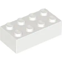 LEGO 50x Baustein 2x4, Weiß