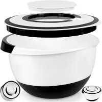 By Lille Vilde Küchenrührschüssel Schüssel Mixschüssel Teigschüssel Rührschüssel Rührschale mit Deckel 5 L