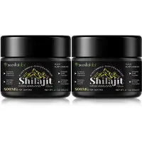 P-Beauty Shilajit Himalaya Harz 100% Reines Mumijo 85+ Mineralien Labor Vegan, 2x 60g