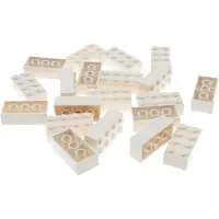 LEGO 20x Bau Stein 2x4x1 weiß Basic Baustein Zug 4511 4556 300101 15589 3001