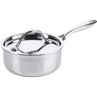 Contacto Stielkasserolle, Hammerschlag, Edelstahl 18/10, Ø24 cm, 4,7 Liter