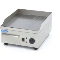 Maxima - Gastro Grillplatte - Halb Gerillt - 36 cm - inkl. Tropfschale