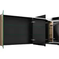 Burgbad Eqio Spiegelschrank mit horizontaler LED-Beleuchtung, 3 Türen, mittlerer Anschlag links, 14