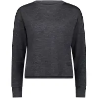 Mons Royale Womens Zephyr Merino Tencel Boxy Long Sleeve smoke (21) L
