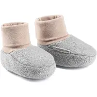 Hofbrucker Baby Wollwalk Schuhe Elias in Grau Melange | Gr.: onesize
