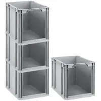 Proregal 4x Eurobox NextGen Store | HxBxT 32x30x40cm | 30 Liter | Front offen | Eurobehälter, Transportbox, Transportbehälter