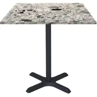 Restootab Tisch 70 x 70 cm – Modell Dina Terrazzo Cepp