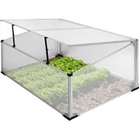 ECD-Germany Frühbeet Gewächshaus mit Zweiteiliges Dach, 100x60x40 cm, 0,6m²