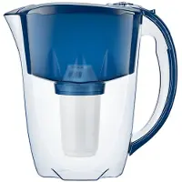 AQUAPHOR PRESTIGE Tischwasserfilter - Kannenfilter blau mit A5 Wasserfilter-Kartusche fr bis zu 350 Liter frisch gefiltertes Wasser
