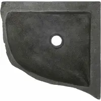 vidaXL Waschbecken Grau (30-37) x (30-37) x 12 cm Flussstein