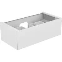 Keuco Edition 11 Waschtischunterbau 1050 x 350 x 535 mm mittig mit 1 Auszug - Trüffel Glas / Lack Matt - 31351140000
