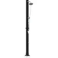 vidaXL Außen Solardusche Schwarz 217 cm PVC und Aluminium