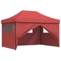 vidaXL Party-Zelt Bordeauxrot 279 x 410 x 315 cm Oxford-Stoff