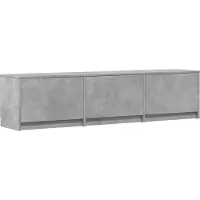 vidaXL TV-Schränk mit LED Beton 165 x 34 x 40 cm Holzwerkstoff