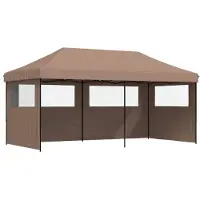 vidaXL Party-Zelt Braun 292 x 580 x 315 cm Oxford-Stoff