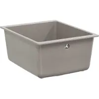 vidaXL Waschbecken Grau 370 x 460 mm 80% Quarz und 20% Harz