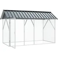 vidaXL Vogelkäfig Anthrazit 227 x 112 x 141 cm