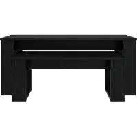 vidaXL Kaffeetisch Set 2 stk. Schwarz Eichen-Optik 100 x 50 x 42 cm