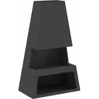 vidaXL Feuerstelle Schwarz 60 x 35 x 100 cm Wetterfeststahl