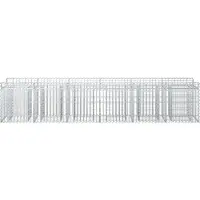 vidaXL Gabionen-Hochbeet 2 stk. 300 x 50 x 60 cm Verzinkter Stahl