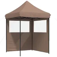 vidaXL Party-Zelt Braun 200 x 200 x 306 cm Oxford-Stoff