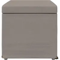 vidaXL Hocker Taupe 61 x 41 x 40 cm Stoff und Pressholz