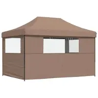 vidaXL Party-Zelt Braun 279 x 410 x 315 cm Oxford-Stoff