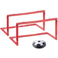 Playtastic Luftkissen-Indoor-Fußball, LEDs, Möbelschutz, 2 Tore, Batteriebetrieb