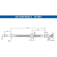 Ate Bremsschlauch 24.5140-0530.3